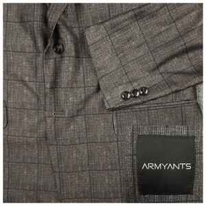 ArmyAnts Blazer Sport Coat Mens 42R Performance Lightweight Deconstructed Plaid